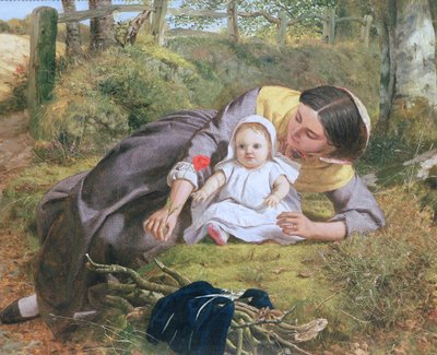 Mother and Child with a Poppy by Frederick Richard Pickersgill